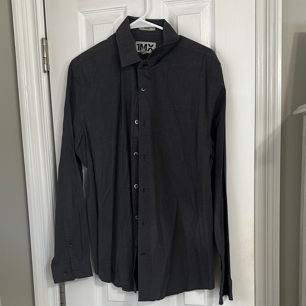 Express Charcoal Button-Down Shirt